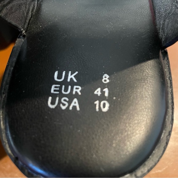 Black Chunky Platform Strappy Band Sandals size 10 - Picture 5 of 7